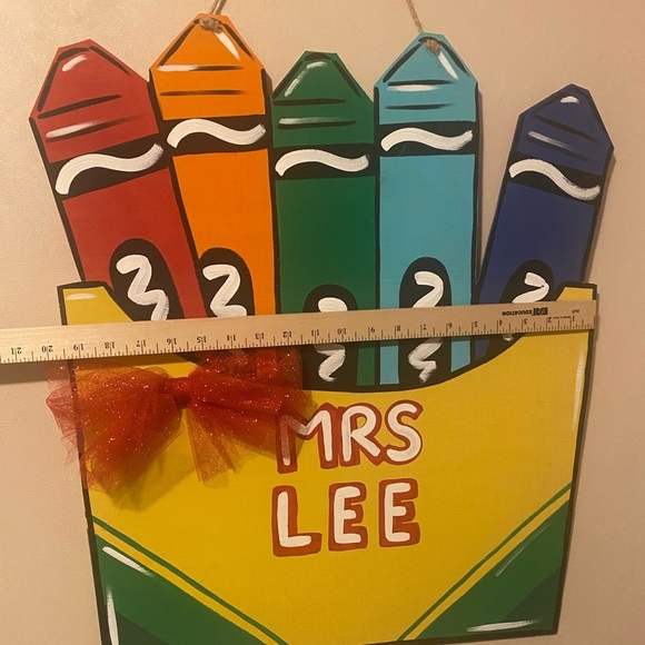 Classroom Teacher door wall hanger Mrs Lee name - Picture 7 of 8